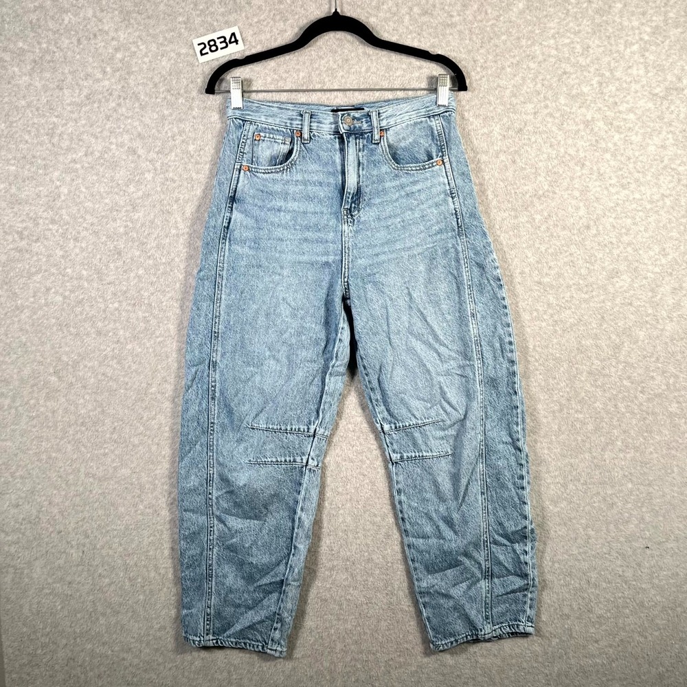 Sincerely Jules Baggy Jeans Womens 3/26 Blue Denim Cotton Stretch Medium Wash